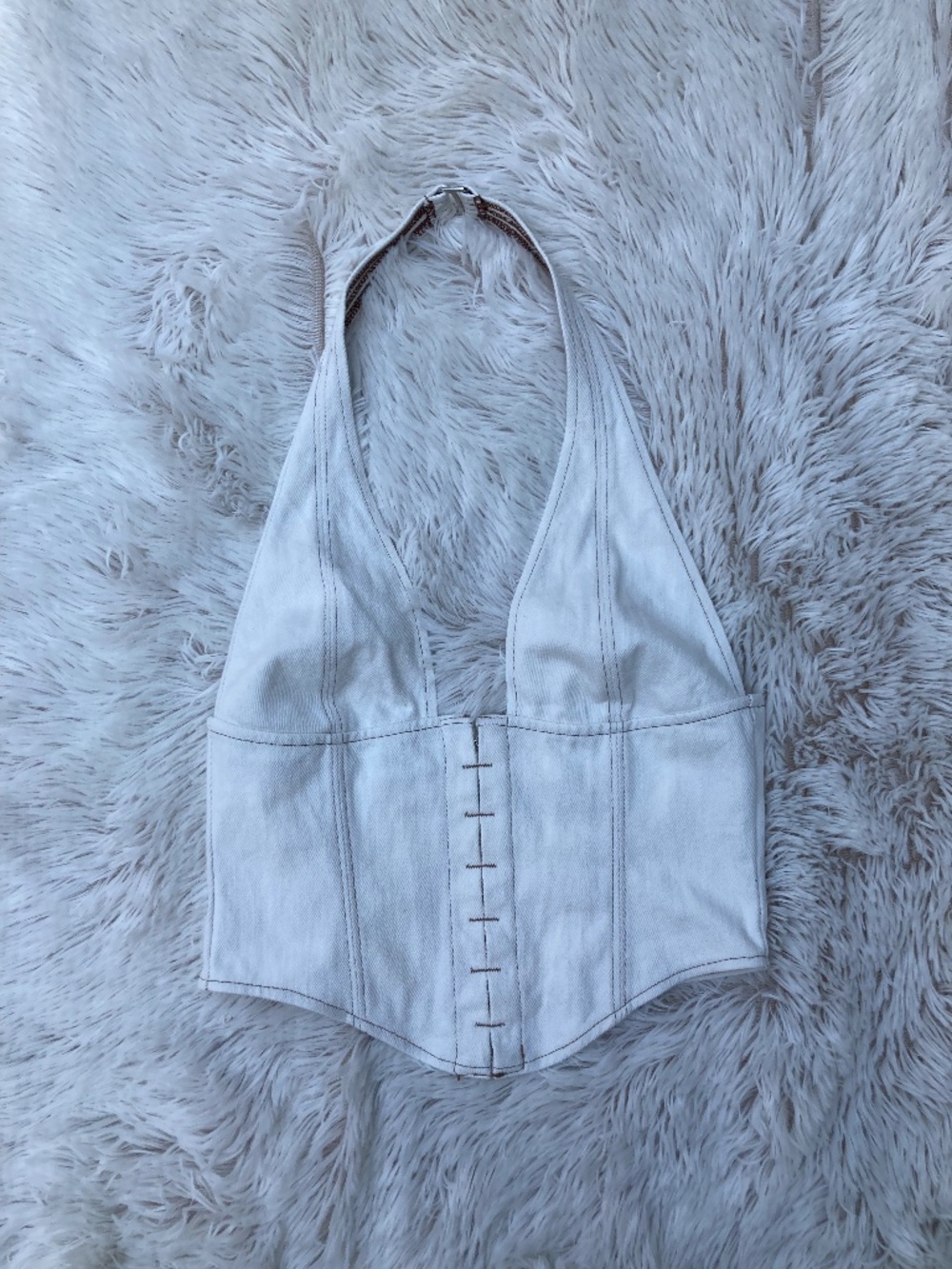 White Fox Bustier Halter Top Women’s Size Small